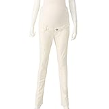 西松屋 EDM ウルトラストレッチツイルスキニーパンツ【S・M・L】 マタニティ S ホワイト