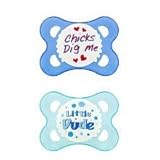 Mam Attitude Pacifier - BPA Free - 0 to 6 months - 2 Pk (Boy) by MAM Baby [並行輸入品]