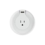 Maxスマートホームmax-nl-s1 aラウンドNightlight with ACコンセントとUSB充電器