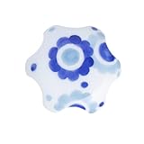 排水口カバー 蓋 有田焼 陶器 水回り トイレ 洗面台 かわいい おしゃれ 水はね防止 (青花)