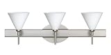 Besa照明3sw-512107-snサテンニッケル仕上げBath Vanity Withオパールマットガラス