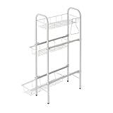 平安伸銅工業 HEIAN SHINDO ランドリーサイドラック ホワイト アジャスター付き 幅20×奥行43×高77cm CW-86