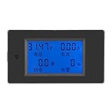 Akozon 6.5-100V LCDデジタル電力エネルギー電圧電流計アクティブ電力エネルギーマルチメーター