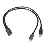 電子機器用 USB C メス - MicroUSB および Type C オス Y スプリッター ケーブル