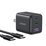UGREEN 充電器 type-c 30W (2*USB-C+1*USB-A) 【PSE技術基準適合/PD3.0対応/30W急速充電/コンパクト】 GaN アダプター iphone17/16/15/14/13/iPad/GalaxyS25-S10/Google Pixel/AirPodsなどに対応 