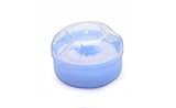 Iable 1個入れ　ベビーソフトフェイスパウダーパフスポンジボックスケースコンテナ (ブルー)