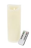 9インチFlameless装飾ちらつきLEDキャンドル – Real Candleモーション – withリモートon / off、タイマー