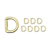 Dカン8個セット 手芸 アクセサリーパーツ ゴールド 26mm (内径25mm） 手芸用カン レザークラフト金具 ハンドメイド ショルダーベルト バッグ 手芸 パーツ ND-0415-R05-GD-25mm-26mm-8ps