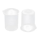 uxcell 計量カップ 測定カップ プラスチック材質 クリアメジャーカップ ジュグプルスパウト 2個入り