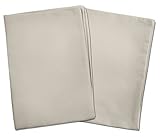 2 Light Gray Toddler Pillowcases - Envelope Style - For Pillows Sized 13x18 and 14x19 - 100% Cotton 
