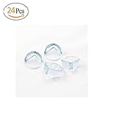 24個組　コーナークッション　家具コーナーパッド　透明 柱の角 コーナーパッド 　 粘着力が抜群 　3M両面取付シール付 　子供の安全を守る けが防止