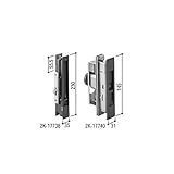 YKKAP メンテナンス部品 戸先 召合せ 内外締り錠セット (HH-J-0498) Q1：AYAグレイ *製品色・形状等仕様変更になる場合があります*