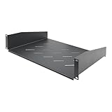 StarTech.com サーバーラック棚板／放熱スリット付き／19インチ 2U／耐荷重11.3kg／奥行き31.5cm／カンチレバートレイ ラックマウント シェルフ CABSHELFV2U-12-RACK