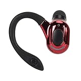 5 1 イヤホン 片耳 USB 充電式 HD 通話 イヤホン (黒と赤)