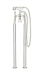 Pfister RT6-1TFD Traditional Double Riser Free-Standing Tub Filler with Hand Shower, Polished Nickel