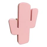 TOOGOO ( R )かわいい木製服フック子供部屋壁装飾子供の部屋ハンガーフック、ピンクCactus