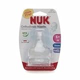 Nuk 62657 Size 2 Wide-Neck Silicone Nipples 2 Count by NUK