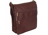 David King & Co 167C Laptop Messenger Bag with 2 Zip Pockets- Cafe