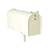 アメリカン ポスト スチール製 アイボリー ポール付 U.S.STAND MAIL BOX