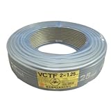 富士電線 ビニルキャブタイヤ丸形コード VCTF1.25SQ*2ハイ*100m