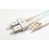 FiberCablesDirect - 20M OM3 LC SC ファイバーパッチケーブル | 10Gb デュプレックス 50/125 LC から SC マルチモードジャンパー 20メートル (66フィート) | 長さオプション: 0.5M-300M | 1g 10g 40g dx mmf 10gbase sfp+ Aqua lommf ofnr lc-sc