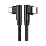USB C ケーブル L字 USB 3.1 ケーブル Type-c L型 急速充電 PD 60W/3A 断線防止 高耐久性ナイロン編み FOR Xperia/Galaxy/FOR Sharp/FOR LG/MacBook/MacBook Pro/iPad Pro/Switch/Pixelなどタイプc多機種対応 Type C ケーブル 25cm (USB-C ＆ USB-C ケーブル L字型)