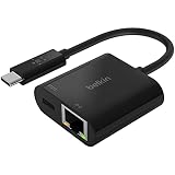 Belkin INC001BK-BL USB-C - イーサネット + 充電アダプター。