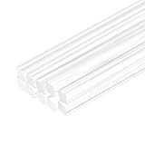 uxcell 10個 アクリル角棒 3 mm x 300mm アクリル棒 クリア PMMAバー押出し アクリルプラスチックスティック DIYクラフト照明 園芸 装飾用