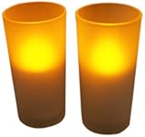 smartcandle-LEDトールグラスキャンドル2ピースパッケージ/ホワイト