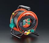 エスコ AC125V/32A/30mコードリール(極太/漏電遮断) EA815DT-6