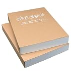 cobalt planet スケッチブック A5 紙厚 80g/㎡ 中粗目 200ページ (A5, 表紙色：クラフト紙 ページ 白 2冊セット)
