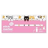 マインドウェイブ スティックマーカー どうぶつシリーズ 付箋 (ねこ)