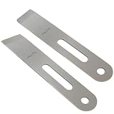 WUTA レザークラフトナイフ 2本入り革包丁 刃幅約35mm DIYクラフト レザークラフト工具（ストレート刃+右オブリーク刃）
