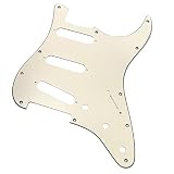 YJB PARTS ST STD/70's ストラト用ピックガード レリックシリーズ インチ 日本製 (レリックエイジドホワイト3P)