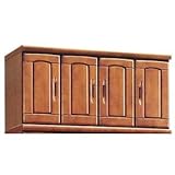 上置き(シューズボックス用棚) 幅100cm 木製 扉/棚板付き 日本製 ブラウン 【完成品】