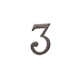 Baldwin 90673.112.CD Solid Brass House Number 3 Venetian Bronze [並行輸入品]