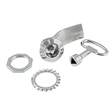 uxcell　パネルロック　三角ロック　ソケットキー　シルバートーン　オフィス　ホーム