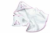 Steiff 80 x 80cm Little Circus Giraffe Bath Set for Newborn (White/ Pink) by Steiff