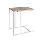 ｻｲﾄﾞﾃｰﾌﾞﾙ 幅45cm 木製 天板 突板/ﾎﾜｲﾄ(43-113)