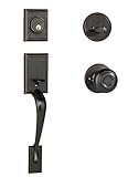 Dynasty Hardware RID-SIE-100-12P Ridgecrest Front Door Handleset, Aged Oil Rubbed Bronze with Sierra