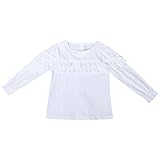 SIEGES ベビー服 女の子 Tシャツ 長袖 フリル袖 ワンカラー 可愛い キッズ ブラウス 通園 発表会 カジュアル 普段着 6ヶ月-3歳