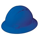 ERB Safety 19336 Americana Full Brim Vent Standard Hardhats, 6.5 x 8, Blue by ERB
