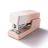 PURZEN ミニホッチキス 830ステープル付き子供用ステープラー 学校事務用品 3色,ピンク,2 Packs