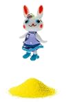 花市場直送便 ミニチュアガラス ラビちゃん グレープ & カラーサンド イエロー