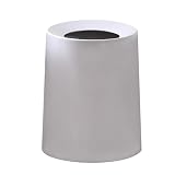 ゴミ箱 ゴミ袋が見えない おしゃれ ゴミ箱 丸形 8L/12L 2重構造 ビニール袋隠す 蓋なし 洗面所/オフィス/キッチンごみ箱 フタなしごみばこ (ライトグレー, 12L)
