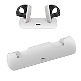 for PSVR 2ハンドル充電器 充電スタンド 交換用 充電ドック ポータブル 充電ステーション 互換PSVR 2ジョイスティック充電器 収納ホルダ 収納スタンド ゲームボード 簡単な充電器 2台同時充電可能 LEDライト付き 持ち運び便利 for PSVR2 PVR2-001 充電 ホルダー (ホワイト)