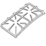 GE WB31K10159 Burner Grate - Black - Left Side by GE