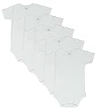 CBObaby幼児用ボディスーツ半袖ラウンドネック5 - Pack カラー: ホワイト