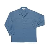 マクマオン 長袖開襟シャツ ブルー サイズM 春夏用 A28000 作業着 作業服