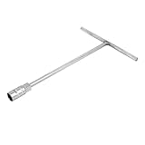 uxcell Tレンチ 六角ソケットレンチ スパナ ナットドライバシルバートーン 15mm